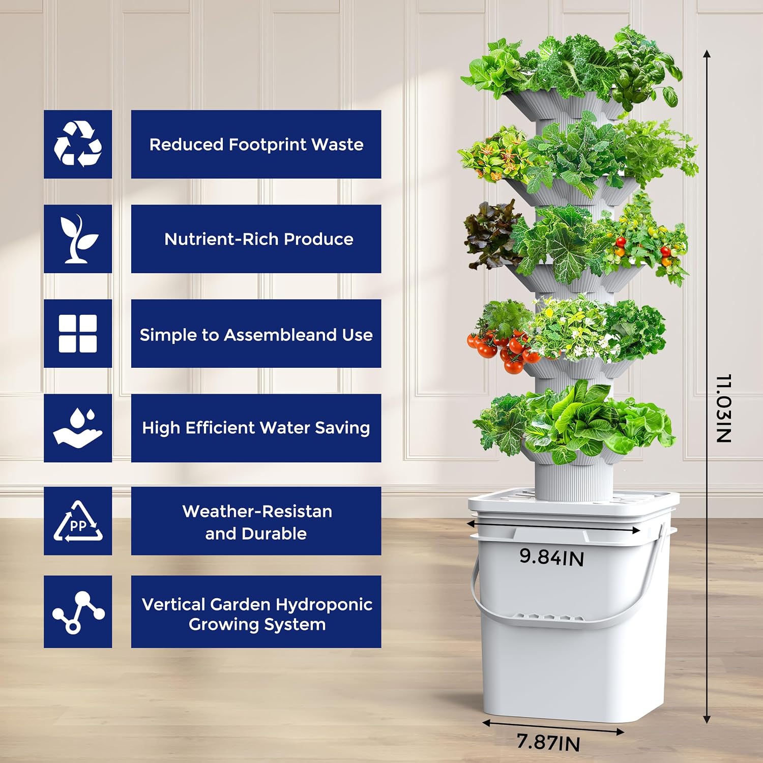 Hydroponics Growing System Kit - Hydroponic Tower ulasan dan harga
