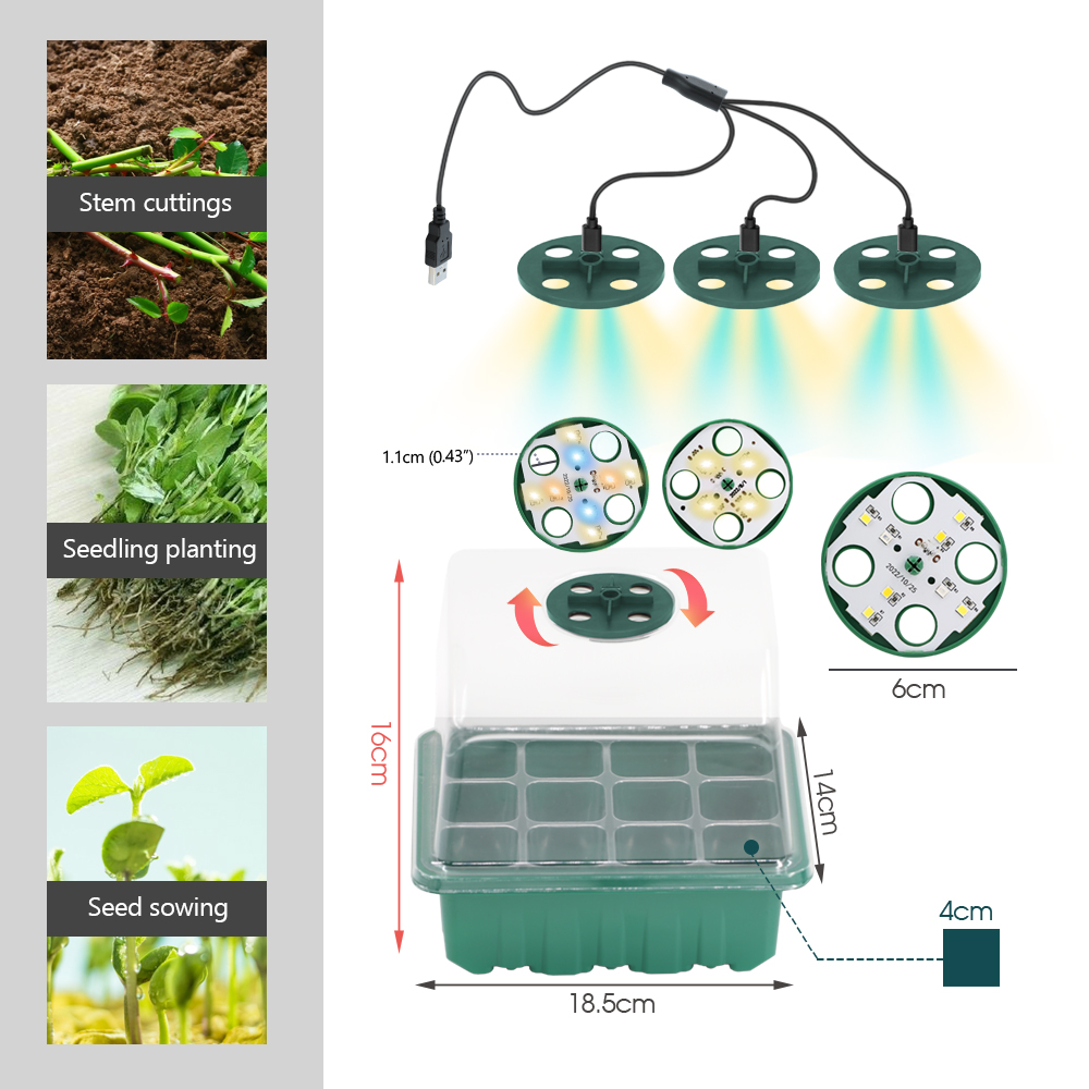 LED Nursery Pots with Grow Lig - Grow Light Led ulasan dan harga